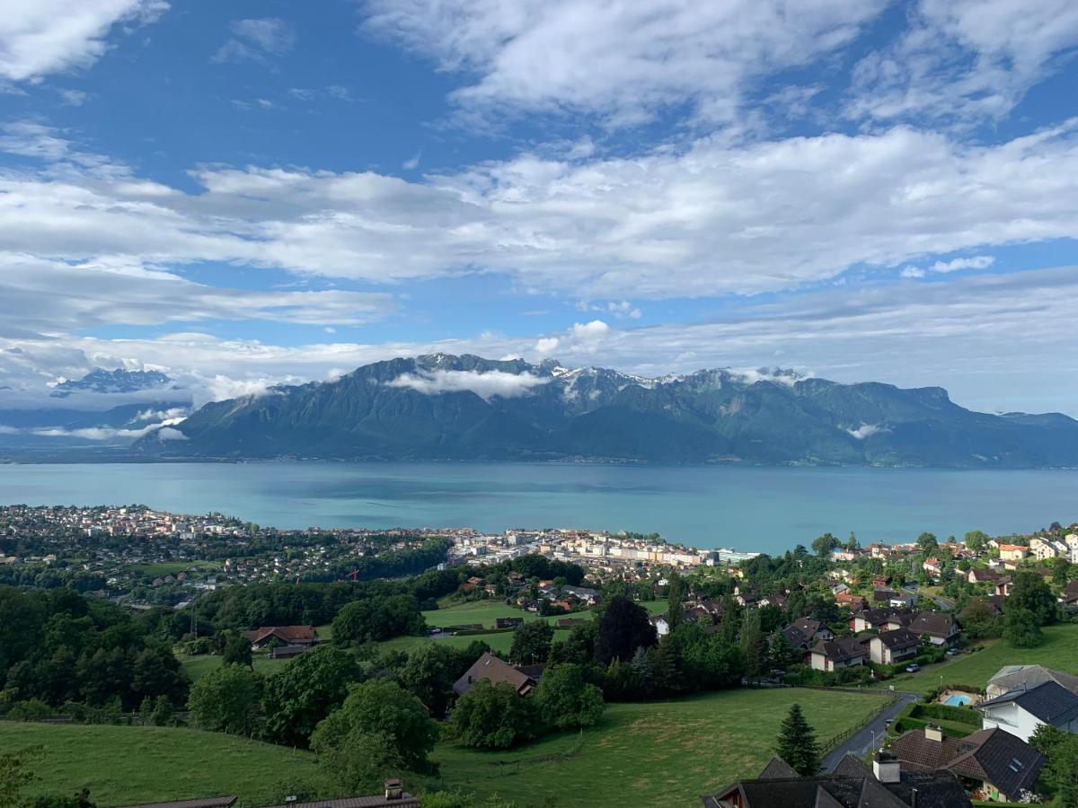Appartement Moderne Avec Vue Panoramique A Jongny Proche De Montreux Ngoại thất bức ảnh