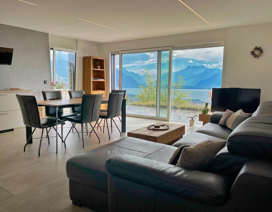 Appartement Moderne Avec Vue Panoramique A Jongny Proche De Montreux Ngoại thất bức ảnh
